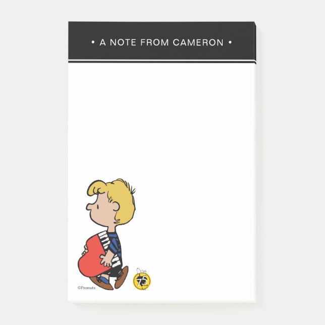 Peanuts | Schroeder Travelling Piano Post-it Notes (Front)