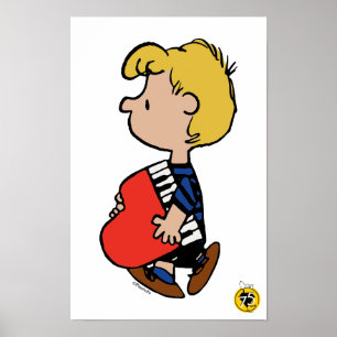 Peanuts   Schroeder Travelling Piano Poster