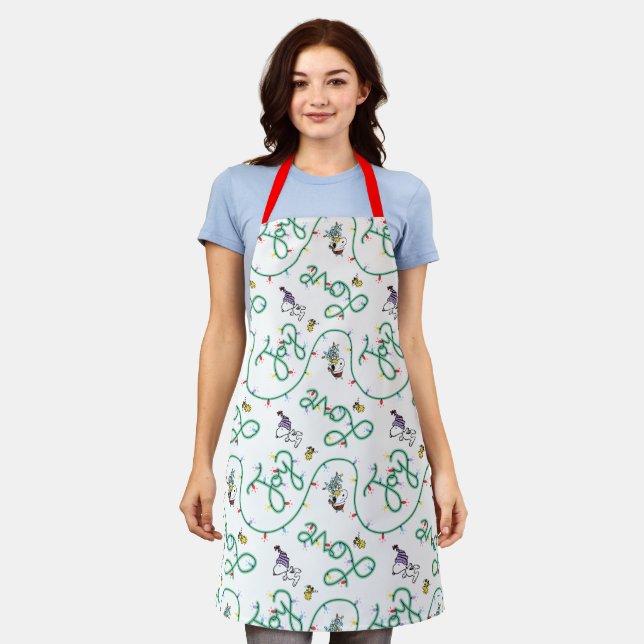 Peanuts | Shiny and Bright Christmas Love Pattern Apron (Worn)