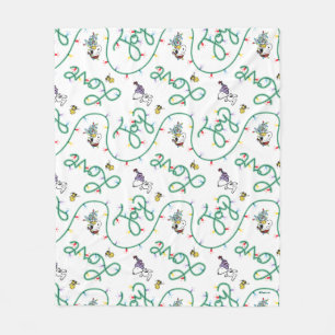 Peanuts   Shiny and Bright Christmas Love Pattern Fleece Blanket