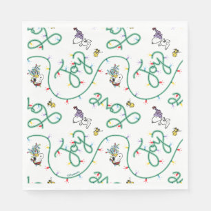 Peanuts   Shiny and Bright Christmas Love Pattern Napkin