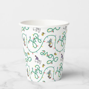 Peanuts Shiny and Bright Christmas Love Pattern Paper Cups