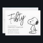 Peanuts Snoopy - 50th Birthday Invitation<br><div class="desc">Invite all your family and friends to your 50th Birthday Party with these Peanuts invitations featuring Snoopy! Personalise by adding all your party details!</div>