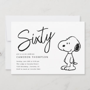 Peanuts Snoopy - 60th Birthday Invitation