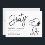 Peanuts Snoopy - 60th Birthday Invitation<br><div class="desc">Invite all your family and friends to your 60th Birthday Party with these Peanuts invitations featuring Snoopy! Personalise by adding all your party details!</div>