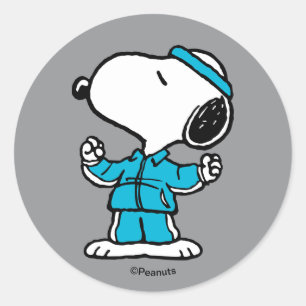 Peanuts Snoopy Active Workout Classic Round Sticker