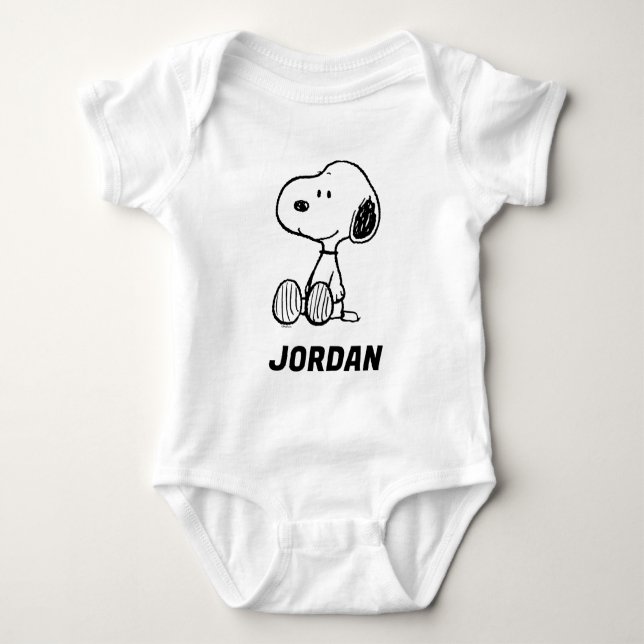Peanuts | Snoopy Add Your Name Baby Bodysuit (Front)