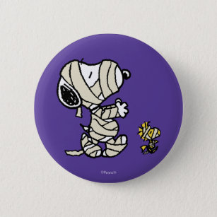 Peanuts   Snoopy and Woodstock Mummies 6 Cm Round Badge