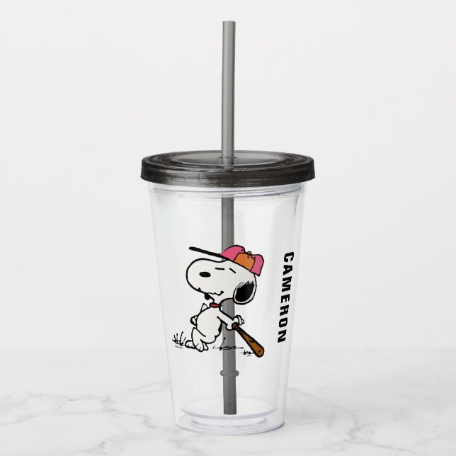 Peanuts | Snoopy at Bat Acrylic Tumbler (Front)