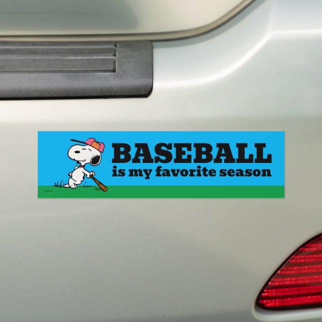 Peanuts | Snoopy at Bat Bumper Sticker (On Car)