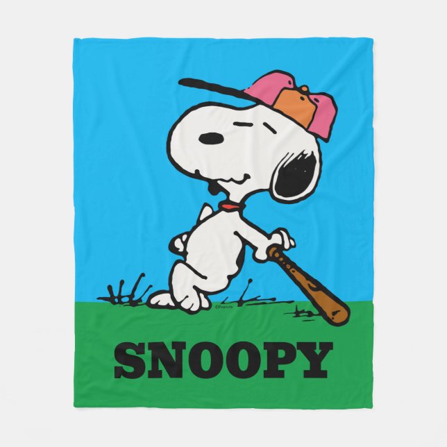 Peanuts | Snoopy at Bat Fleece Blanket (Front)