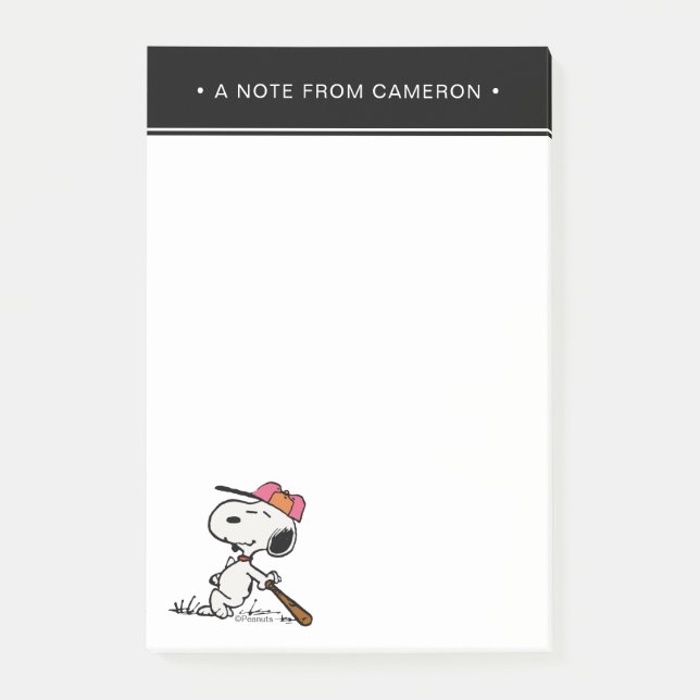 Peanuts | Snoopy at Bat Post-it Notes (Front)