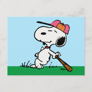 Peanuts   Snoopy at Bat Postcard