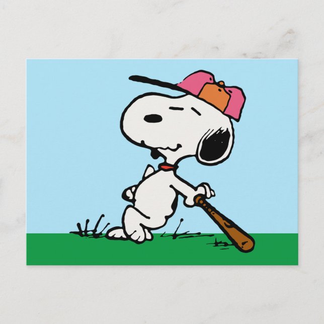 Peanuts | Snoopy at Bat Postcard (Front)