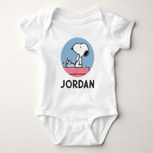 Peanuts   Snoopy at the Typewriter Baby Bodysuit