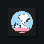 Peanuts | Snoopy at the Typewriter Canvas Print<br><div class="desc">Check out this awesome Peanuts design featuring Snoopy.</div>