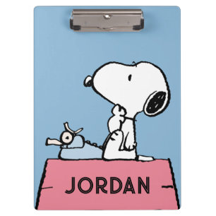 Peanuts   Snoopy at the Typewriter Clipboard