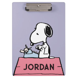 Peanuts   Snoopy at the Typewriter Clipboard