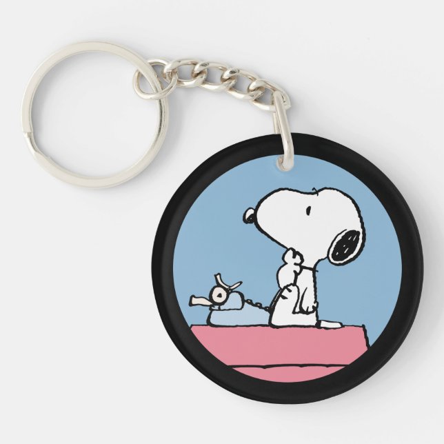 Peanuts | Snoopy at the Typewriter Key Ring (Front)