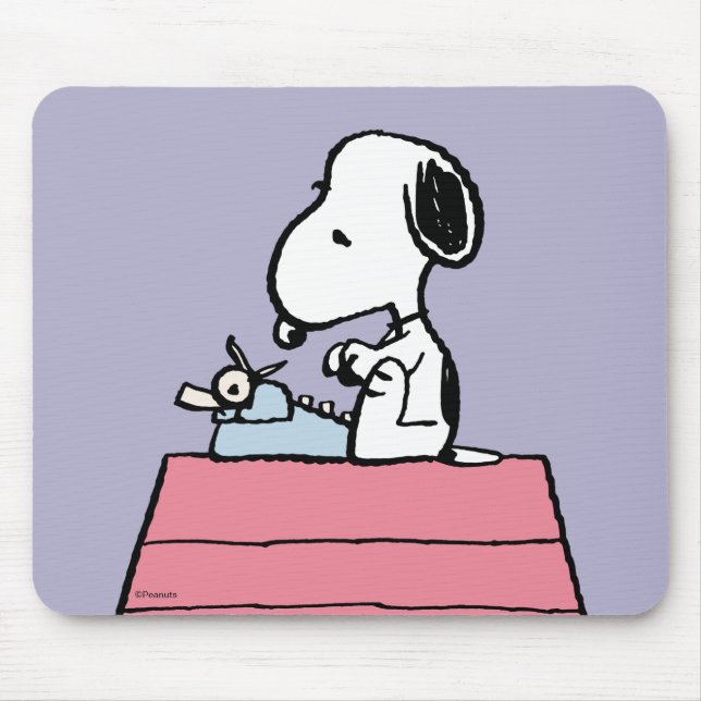 Peanuts | Snoopy at the Typewriter Mouse Mat (Front)