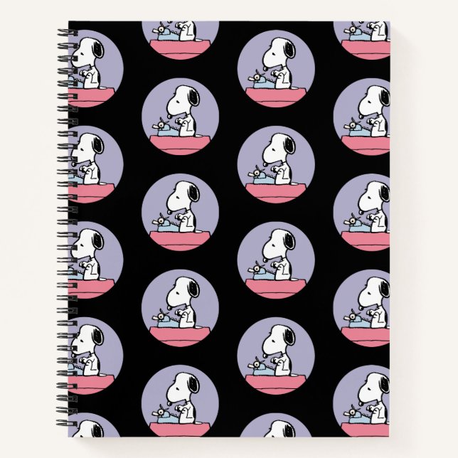 Peanuts | Snoopy at the Typewriter Notebook (Front)