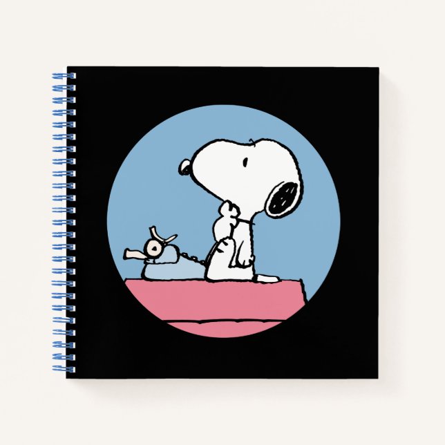 Peanuts | Snoopy at the Typewriter Notebook (Front)