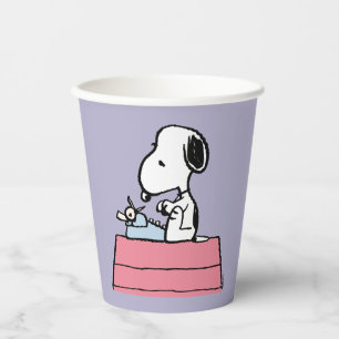 Peanuts   Snoopy at the Typewriter Paper Cups