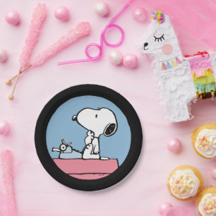 Peanuts   Snoopy at the Typewriter Paper Plate