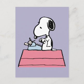 Peanuts | Snoopy at the Typewriter Postcard