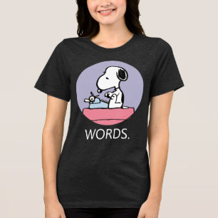 Peanuts Snoopy at the Typewriter Tri-Blend Shirt