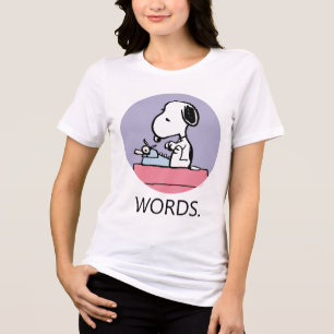 Peanuts   Snoopy at the Typewriter Tri-Blend Shirt