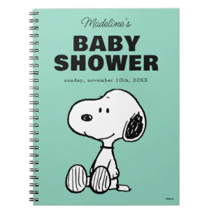 Peanuts Snoopy Baby Shower Guest & Gift List Notebook