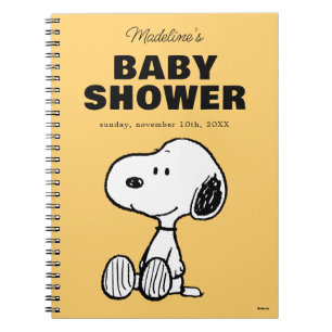 Peanuts Snoopy Baby Shower Guest & Gift List Notebook