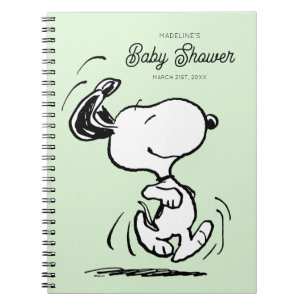Peanuts Snoopy Baby Shower Guest & Gift List Notebook