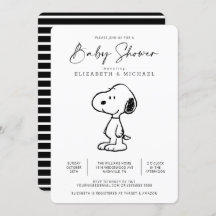 Peanuts Snoopy - Baby Shower Invitation