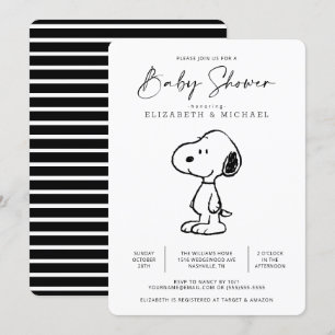 Peanuts Snoopy - Baby Shower Invitation