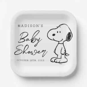 Peanuts Snoopy   Baby Shower Paper Plate