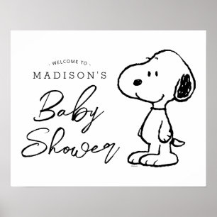 Peanuts Snoopy Baby Shower Poster