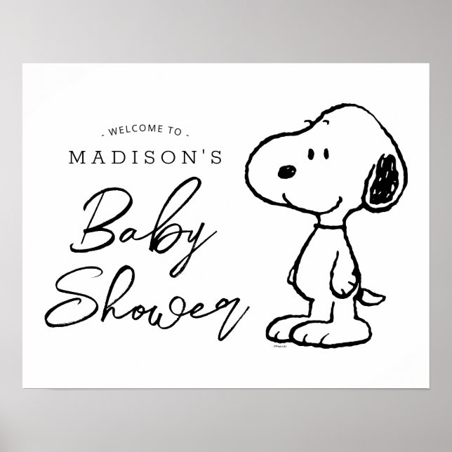 Peanuts Snoopy | Baby Shower Poster (Front)