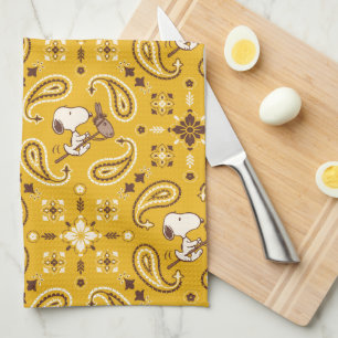 Peanuts   Snoopy Bandana Cowboy Tea Towel