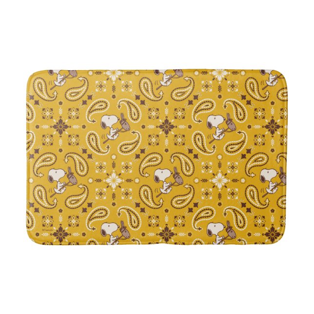 Peanuts | Snoopy Bandanna Cowboy Bath Mat (Front)