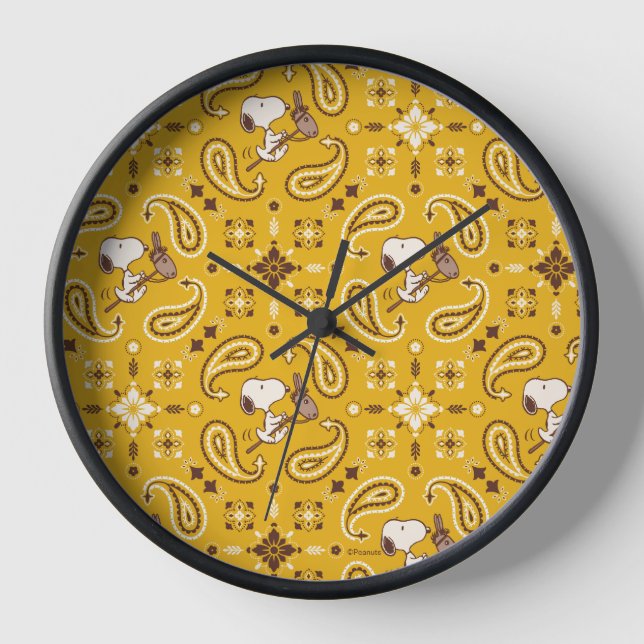 Peanuts | Snoopy Bandanna Cowboy Clock (Front)
