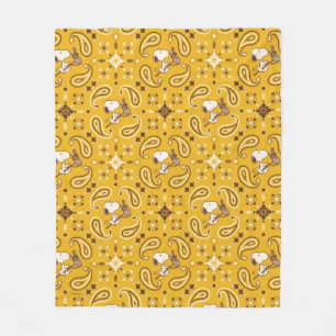 Peanuts   Snoopy Bandanna Cowboy Fleece Blanket
