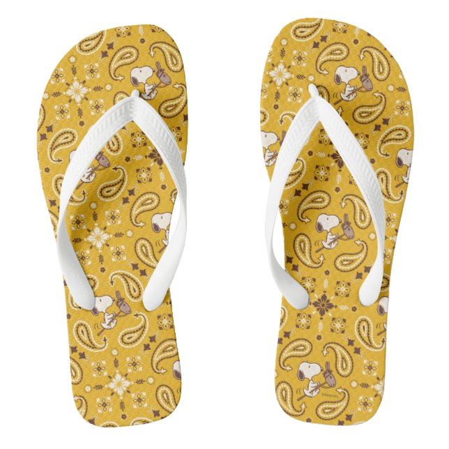 Peanuts | Snoopy Bandanna Cowboy Flip Flops (Footbed)