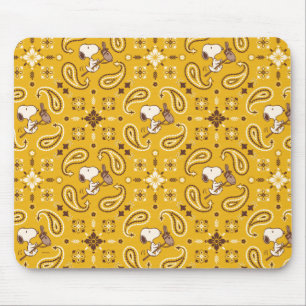 Peanuts   Snoopy Bandanna Cowboy Mouse Mat