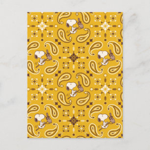 Peanuts Snoopy Bandanna Cowboy Postcard