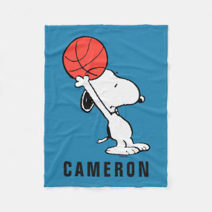 Peanuts   Snoopy Basketball Hoop Shot Fleece Blanket