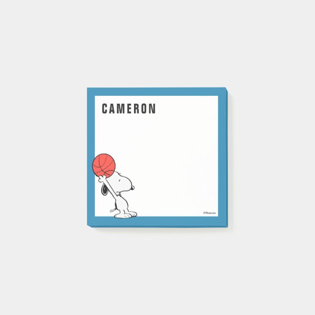 Peanuts | Snoopy Basketball Hoop Shot Post-it Notes (Front)