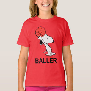 Peanuts   Snoopy Basketball Hoop Shot T-Shirt