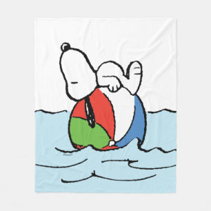 Peanuts   Snoopy Beach Ball Beach Fleece Blanket
